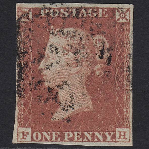 GB QV 1841 1d Red-brown (Plate 71) SG8-B1(1) FH FU 4 Margins