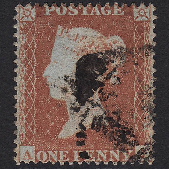 GB QV 1854 1d Red-brown SG17-C1(1) AJ GU