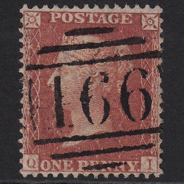 GB QV 1857 1d Pl 66 SG40-C10(1) QI VFU Liverpool 466 Perfectly Centred