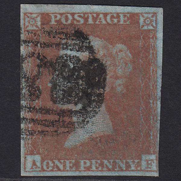 GB QV 1841 1d Very Blued Pl 101 SG8a-B1(2) AF GU Missing Imprimatur 4M