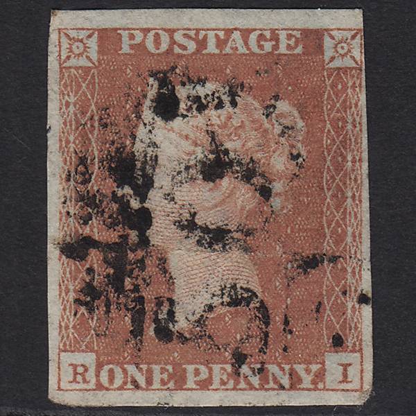 GB QV 1841 1d Red-brown (Plate 101) SG8-B1(1) RI GU 4 Margins