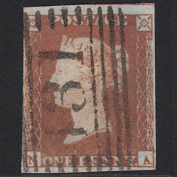 GB QV 1841 1d Red-brown Pl 91 SG8-B1(1) NA FU 4M Imperf Edinburgh 131