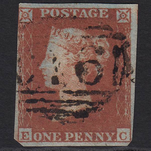 GB QV 1841 1d Red-brown (Plate 150) SG8-B2(1) EC FU nr 4 Margins
