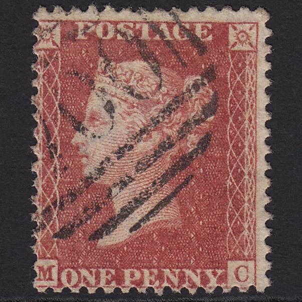 GB QV 1857 1d Rose-red (Plate 60) SG40-C10(1) MC GU Sheffield 700