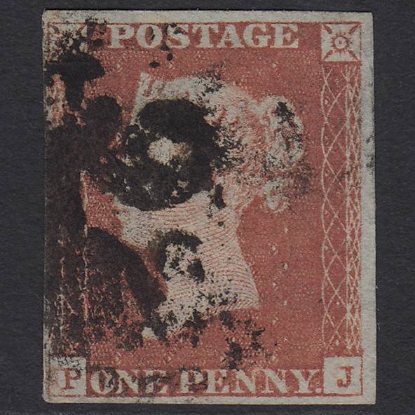GB QV 1841 1d Red-brown (Plate 86) SG8-B1(1) PJ GU 4 Margins Bolton 92