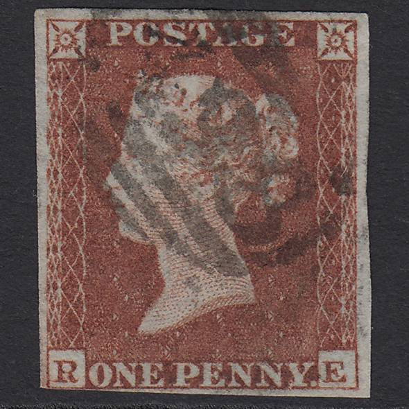 GB QV 1841 1d Red-brown (Plate 155) SG8-B2(1) RE FU nr 4M Manchester 498