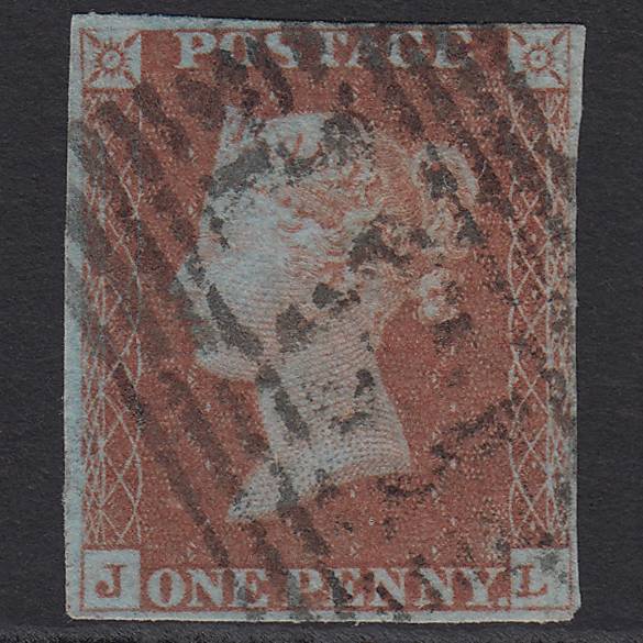 GB QV 1841 1d Very Blued Pl 72 SG8a-B1(2) JL GU 4 Margins Edinburgh 131