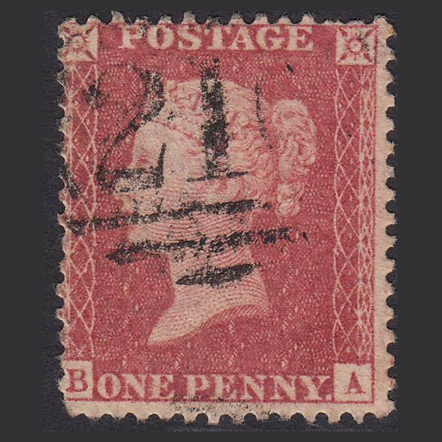 GB QV 1857 1d Rose-red (Plate 68) SG40-C10(1) BA GU