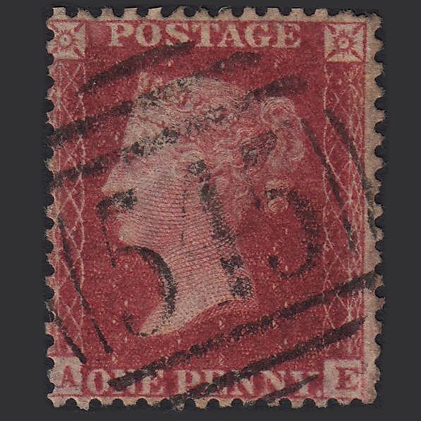 GB QV 1857 1d Pl 52 SG41-C10(4) AE GU Missing Imprimatur Newcastle 545