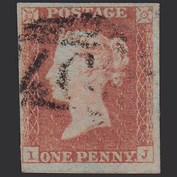 GB QV 1841 1d Red-brown (Plate 98) SG8-B1(1) IJ FU 4M Imperf