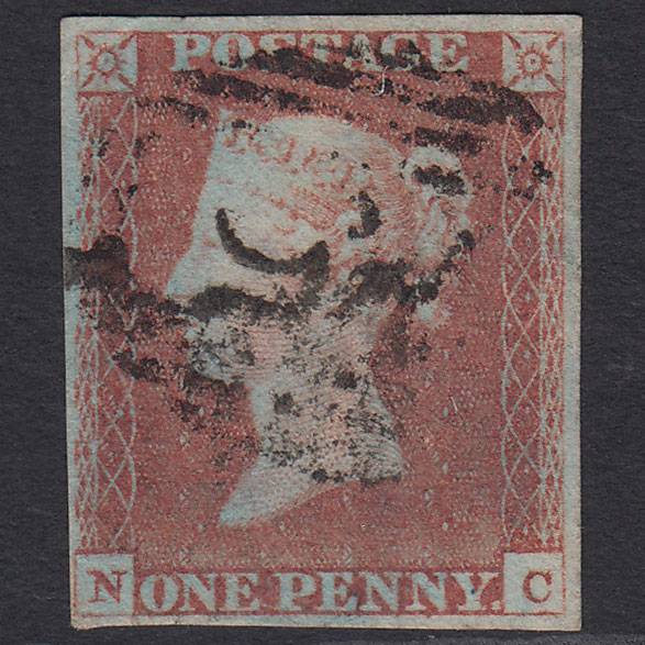 GB QV 1841 1d Red-brown (Plate 84) SG8-B1(1) NC GU 4 Margins