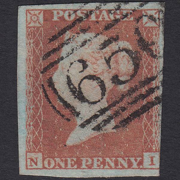 GB QV 1841 1d Red-brown (Plate 88) SG8-B1(1) NI GU nr 4M Rochester 650