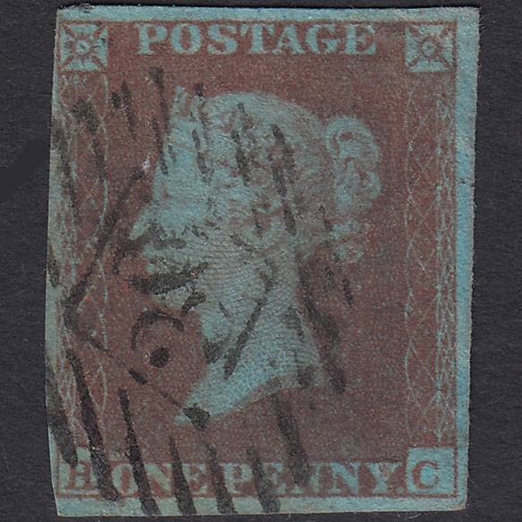 GB QV 1841 1d Abnormally Blued Pl 152 SG8a-B1(2) HC GU 4M London IS 30