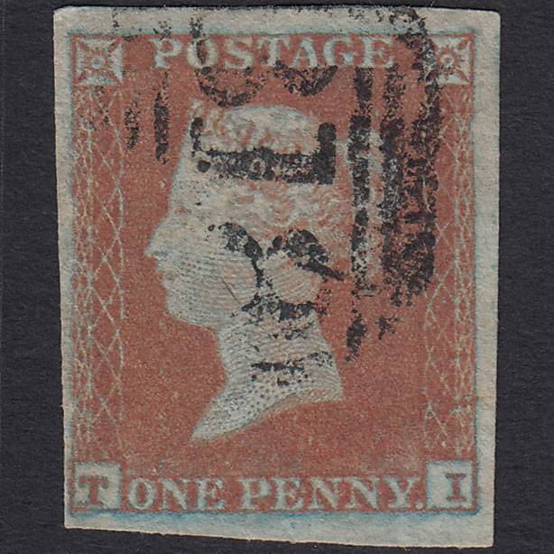 GB QV 1841 1d Very Blued (Plate 131) SG8a-B1(2) Framed Reverse TI FU 4M