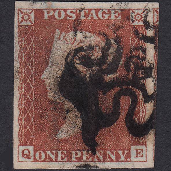 GB QV 1841 1d Red-brown Pl 36 SG8-B1(1) Superb Ivory Head QE FU 4M MX