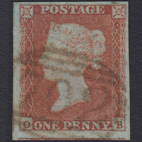 GB QV 1841 1d Red-brown (Plate 98) SG8-B1(1) OB FU 4M Brown Sherborne 702