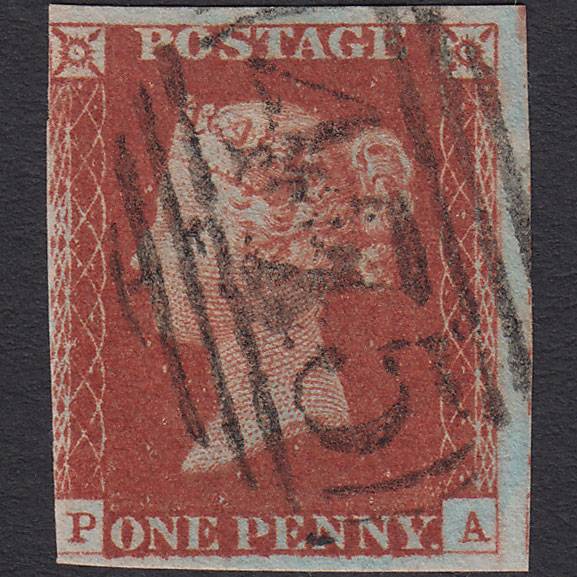 GB QV 1841 1d Red-brown (Plate 60) SG8-B1(1) PA FU 3m Loughborough 475