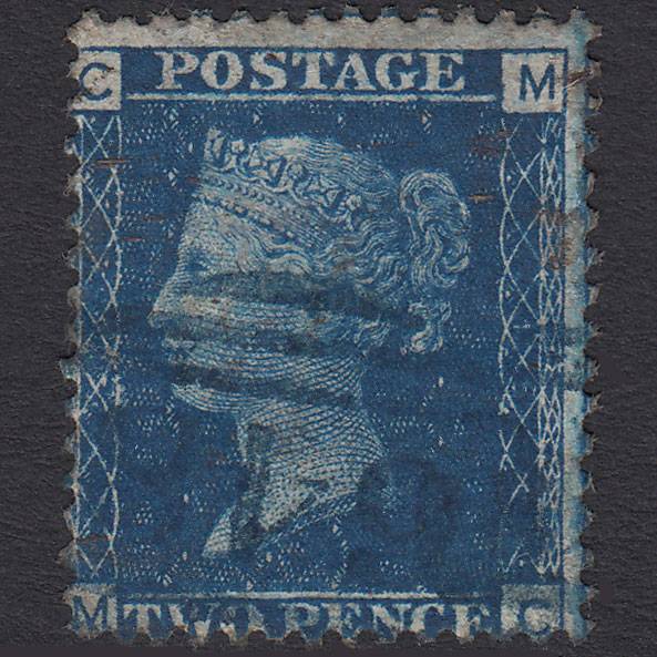 GB QV 1869 2d Blue (Plate 15) SG46-G3 MC FU Blue Rochdale 648