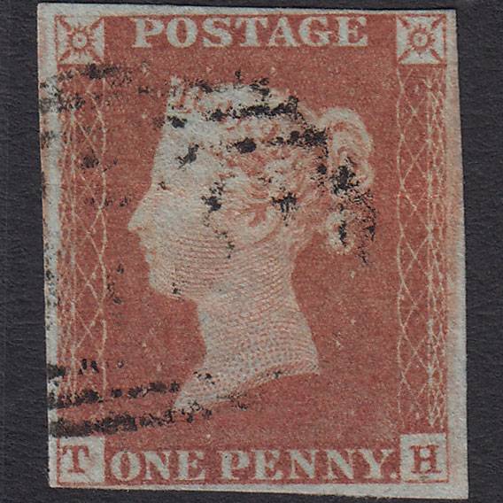 GB QV 1841 1d Pl 69 SG8-B1(1) TH GU Missing Imprimatur 4M Light Cancel