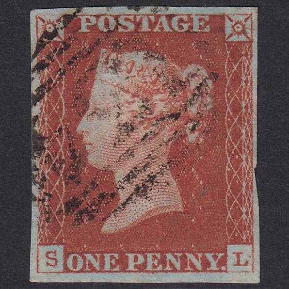 GB QV 1841 1d Plate 55 SG8-B1(1) SL FU Missing Imprimatur 4M Bristol 134