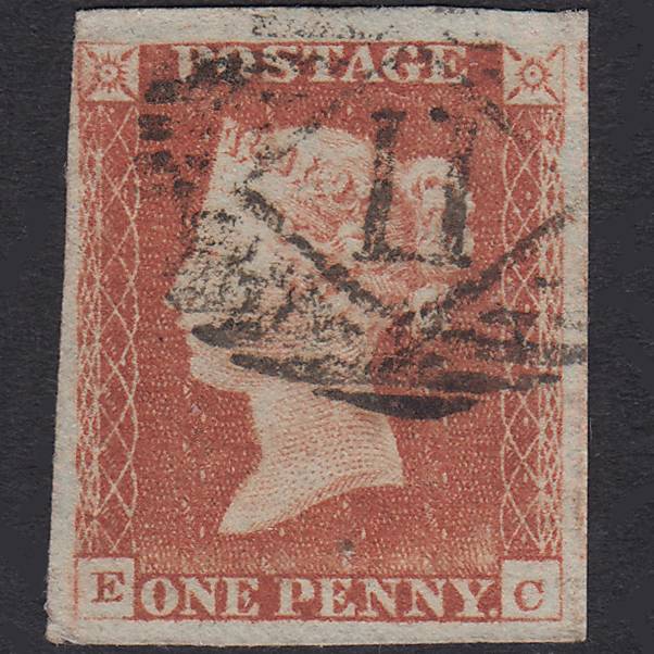 GB QV 1841 1d Pale Red-Brown Pl 61 SG9-B1(3) EC FU 4 Goodm London IS 11