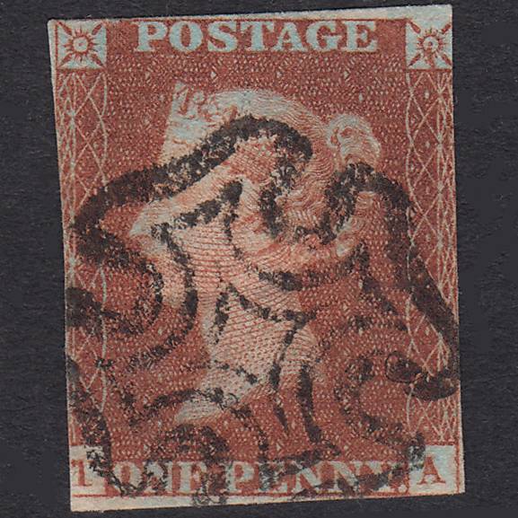 GB QV 1841 1d Red-Brown Plate 26 SG8-B1(1) Constant Variety TA GU MX