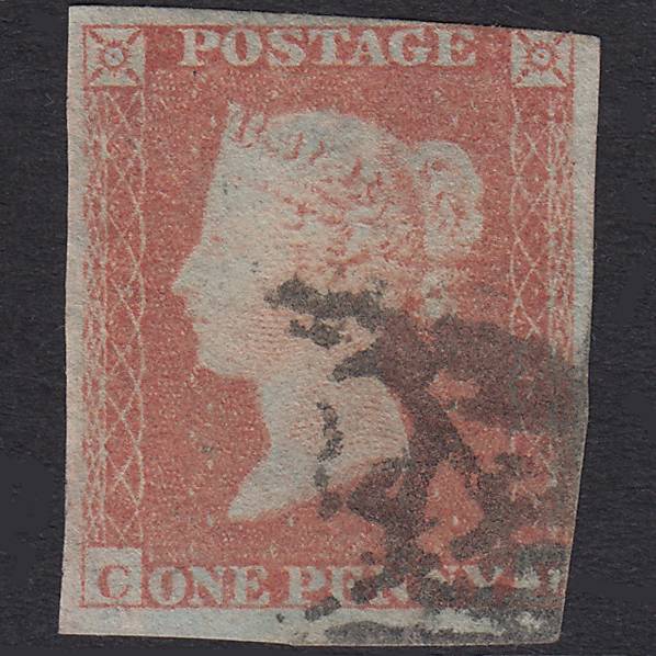GB QV 1841 1d Red-Brown Plate 171 SG8-B2(1) CL GU London IS Cancel