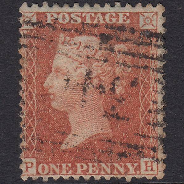 GB QV 1857 1d Orange-Brown Plate 27 SG33-C8(5) PH GU Scotland