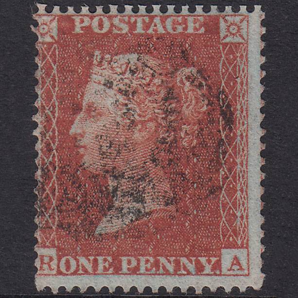 GB QV 1855 1d Red-Brown Plate 1 SG21-C4(1) RA FU