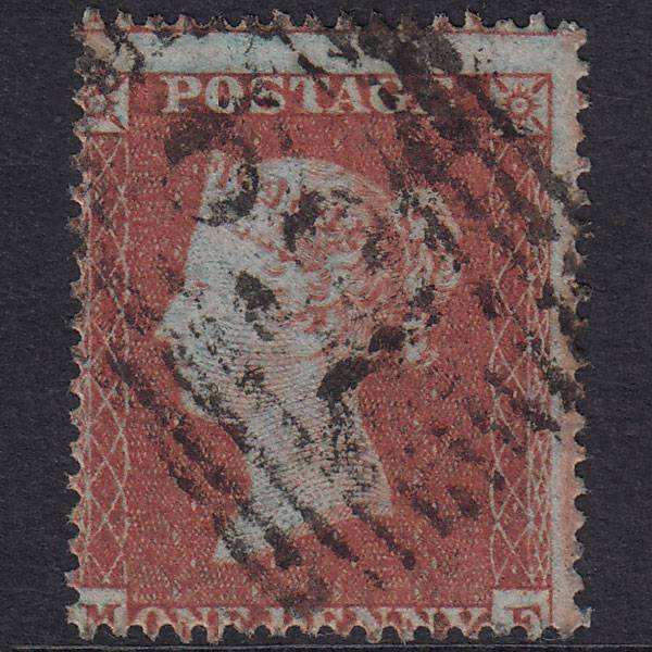 GB QV 1854 1d Red-Brown Plate 200 SG17-C1(1) MF GU Glasgow 159