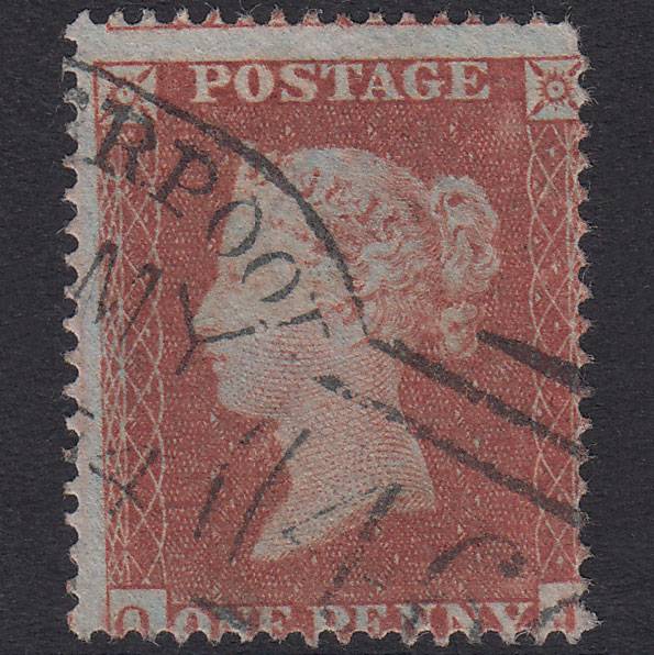 GB QV 1854 1d Red-Brown Plate 174 SG17-C1(1) QJ Liverpool 466 Spoon