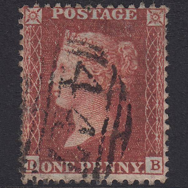 GB QV 1856 1d Plum Plate 37 SG31-C8(3) GU FU Leeds 447
