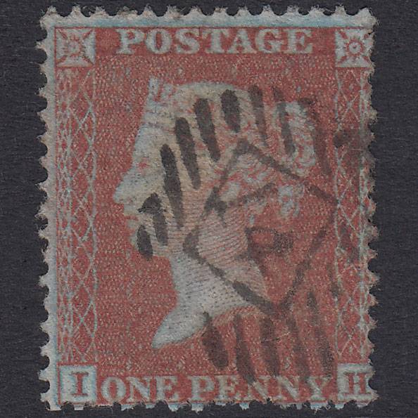 GB QV 1855 1d Deep Red-Brown Plate 4 SG24A-C3(2) IH GU London IS 14