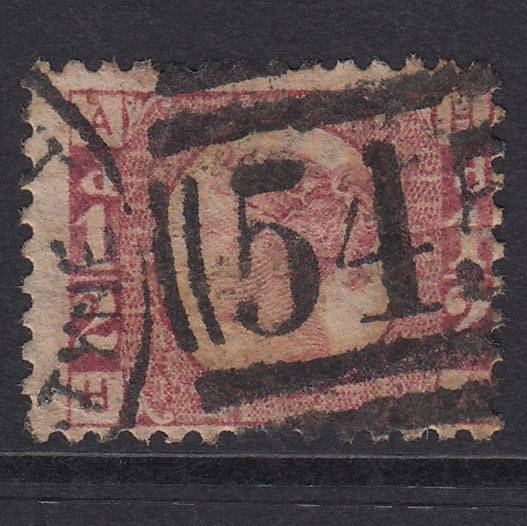 GB QV 1870 1/2d Rose-Red Plate 4 SG48-G4 HA GU Newcastle 545