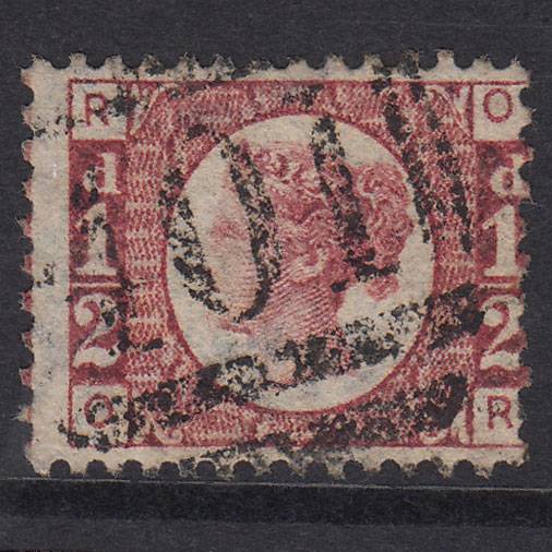 GB QV 1870 1/2d Rose-Red Plate 1 SG48-G4 OR GU Ilminster 401