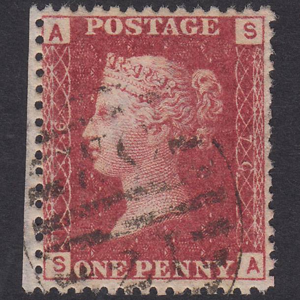 GB QV 1864 1d Lake-Red Plate 76 SG44-G1(2) SA GU
