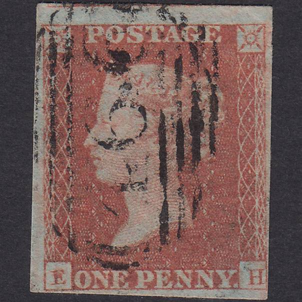 GB QV 1841 1d Red-Brown Plate 121 SG8-B1(1)-BS91 EH FU 4M Liverpool 466