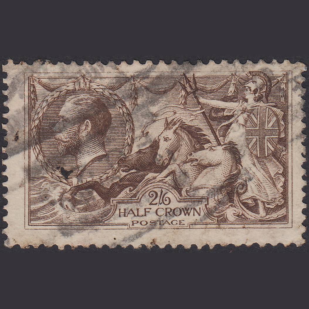 GB KG5 1918 2/6 Pale Brown Seahorses SG415A-N65(4) GU