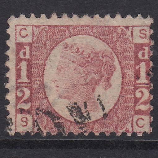 GB QV 1870 1/2d Rose-Red Plate 6 SG48-G4 SC VFU Light Cancel