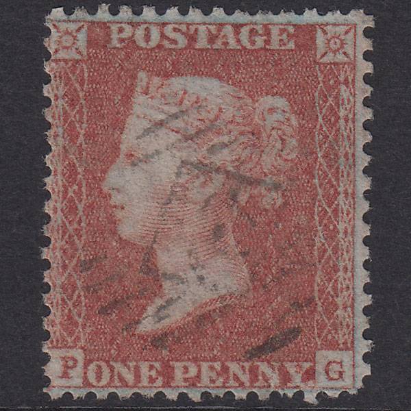 GB QV 1855 1d Red-Brown Plate 21 SGC6(1) PG GU